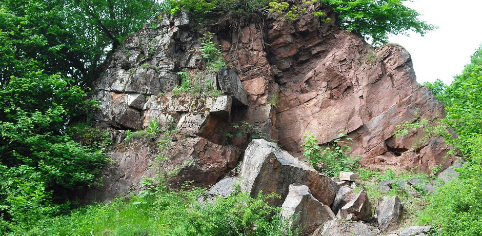 Die Adorfer Klippe ist etwa 8 Meter hoch und besteht aus Mittel- bis Oberdevonischen Gesteinen der Givet-, Adorf- und Nehden-Stufen.