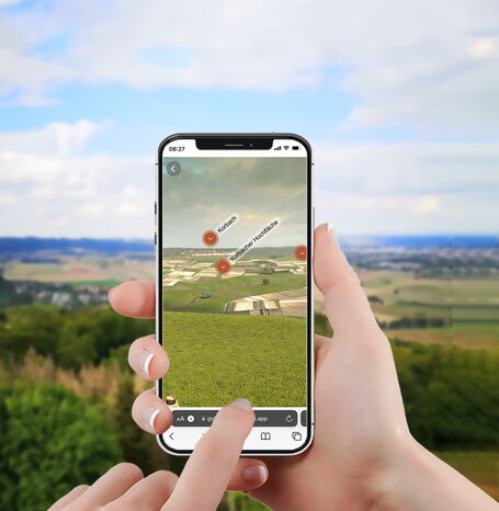 Die App, mit der man in die Korbacher Landschaft von vor 250 Milionen Jahren reisen kann.