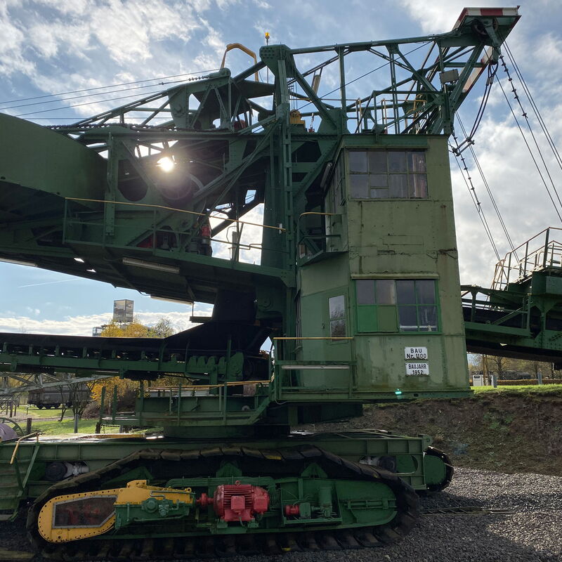 Eine Industriemaschine des Braunkohle Bergbaumuseums in Borken.