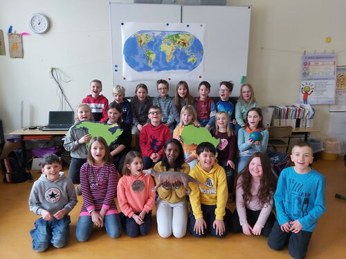 Das Bildung für nachhaltige Entwicklung (BNE)-Modul "Die Erde in Bewegung" in einer dritten Klasse an der Grundschule Bruchhausen.