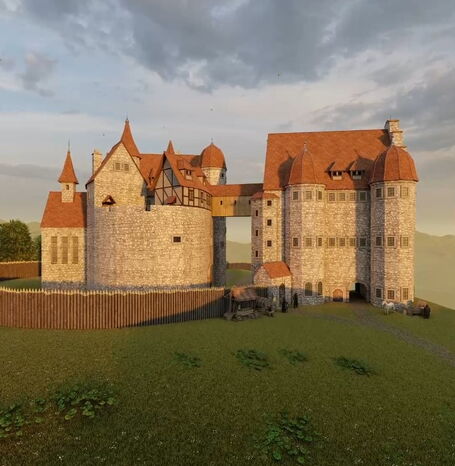 Die Darstellung der Burg Eisenberg in der App.