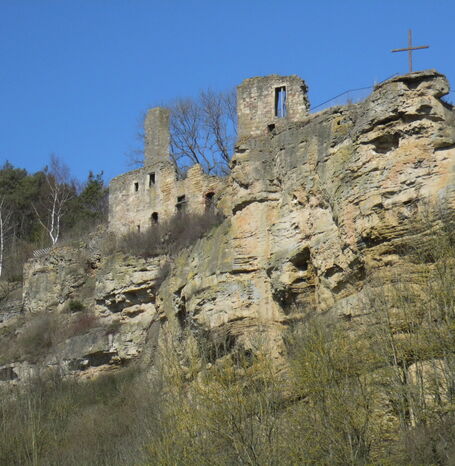 Die Felslandschaft im Werbetal, dessen Kalkstein-Felsen aus Ablagerungen des Zechstein-Meeres (vor rund 290 Millionen Jahren) bestehen.