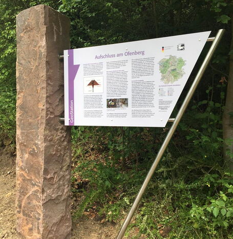 Die Geo-Station Burgbergstollen bietet anschauliche Informationen über die Geologie sowie natur-und kulturlandschaftliche Besonderheiten in kompakter Form.